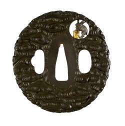 Nakamura Chikayori(mid-late 19th century), Tsuba with the Rabbit in the Moon, mid-late 19th cent ...