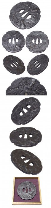 It is Mokko styled tsuba that has a extra large size of 104mm and specific appearance in edo per ...