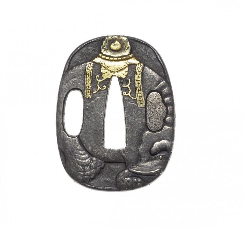 Nara School, probably 18th century
The first a tanto tsuba, carved with an elephant and inscript ...
