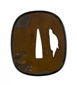 Tanaka Kiyotoshi – Tsuba with Birds in a Spring Willow