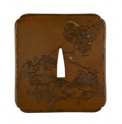Iwama Masayoshi – Tsuba with Yoshitsune Learning to Fence from the King of the Tengu ̵ ...