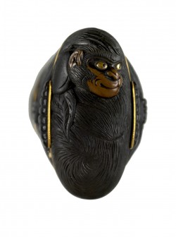 Anonymous (Japanese artist)
Morimiya Toshinori (Japanese, 1830-1897) (?)
Title	Tsuka with Animal ...