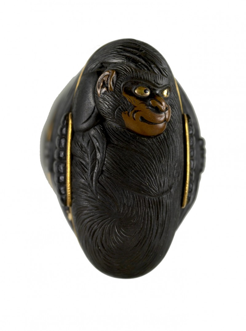 Anonymous (Japanese artist)
Morimiya Toshinori (Japanese, 1830-1897) (?)
Title	Tsuka with Animal ...