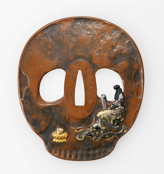 Sword Guard with Jigoku Dayū, a Courtesan, Design
    By Fukawa Kazunori（2nd generation） 
     ...
