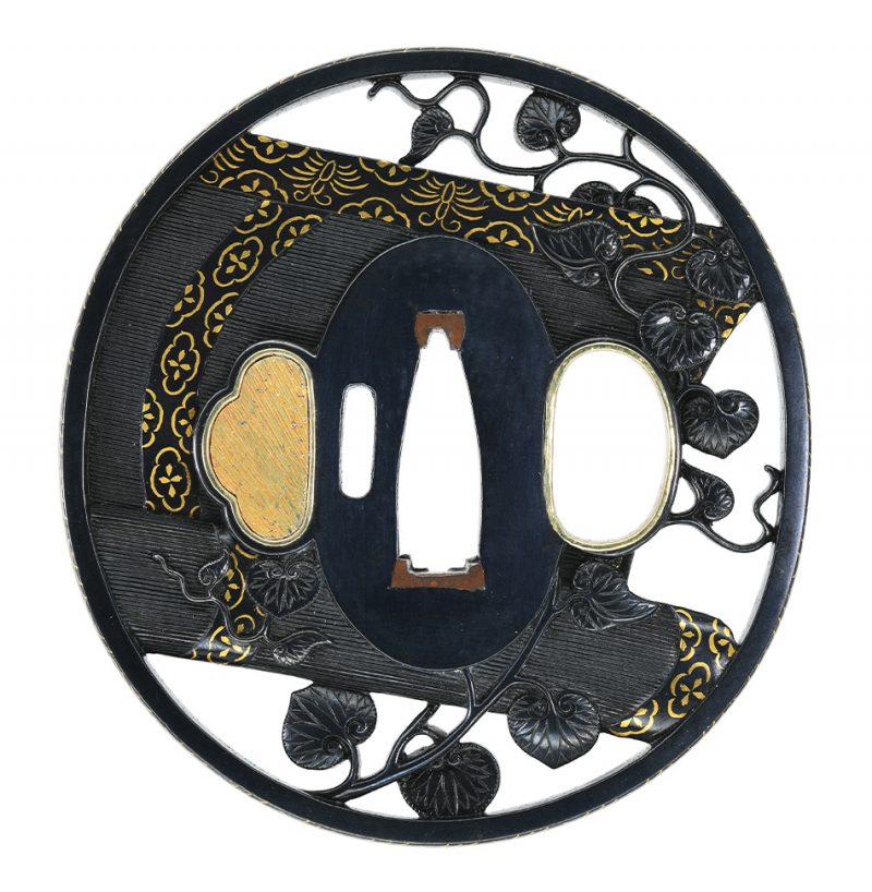 suba [Akagi Taizan Motonori Aoi-no-ue-sukashi-Tsuba][N.B.T.H.K] Tokubetsu Hozon 

Paper(Certific ...