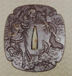 趙雲子竜図の鉄鍔・・・・
時代は若そうですが、好きな大鍔です。・・・（　＾ω＾）・・・

An iron fi ...