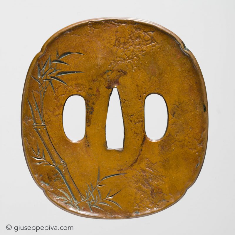 Tsuba depicting two trees in the mid-winter, Shōnai school
Edo Period, 19th century

Shōnai scho ...