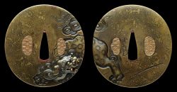 no details

https://swordsofjapan.com/product/setsuzan-shishi-tsuba-print/