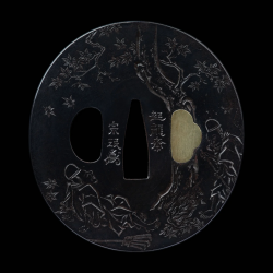 Yokoya Somin tsuba with current NBTHK kanteisho.