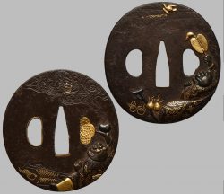 Compairison between two very similar but not identical Mito School Tsuba from The Mid Edo Period.