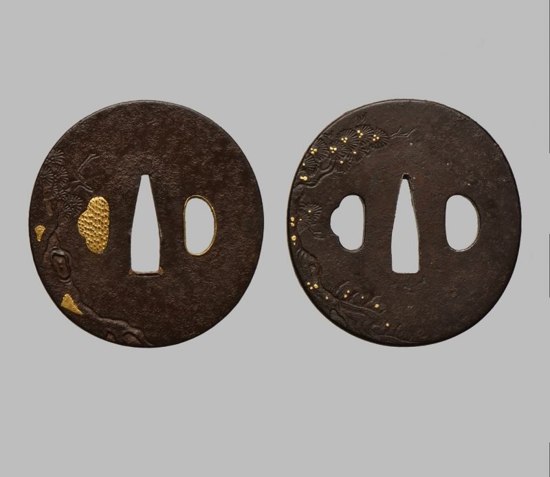 Compairison between two very similar but not identical Mito School Tsuba from The Mid Edo Period.