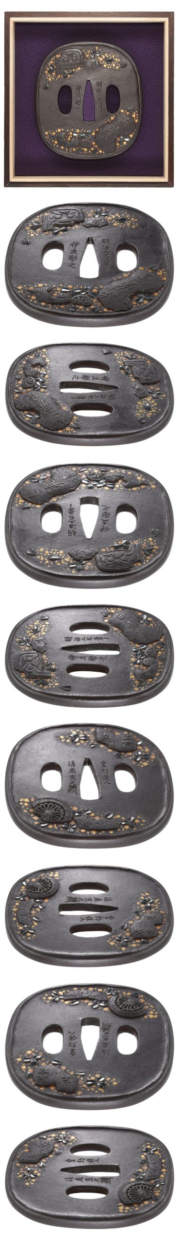 Tsuba [Goto Mitsuhisa(kao) Oka-koga-zu-Tsuba][N.B.T.H.K] Tokubetsu Hozon Tosogu