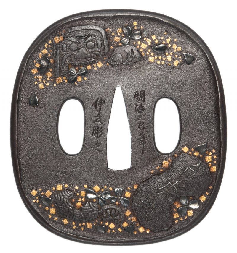 Tsuba [Goto Mitsuhisa(kao) Oka-koga-zu-Tsuba][N.B.T.H.K] Tokubetsu Hozon Tosogu