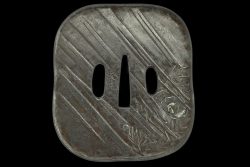 Tsuba: Peony

Signature/mei: Sadao

Material: iron, shakudo

Era/jidai: 19th/20th century

Dimen ...