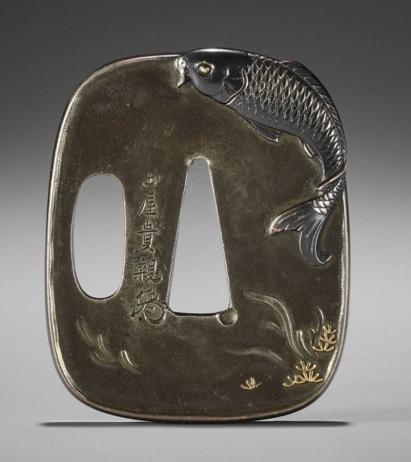 signed on the omote and dated on the ura side: TSUCHIYA TAKACHIKA, 1921 (I think the translation ...