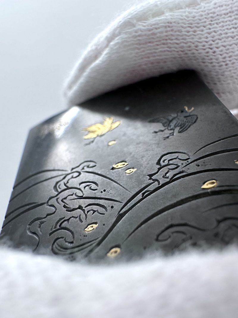 Shibuichi habaki made by Otsuki Mitsuoki(1766 – 1834)