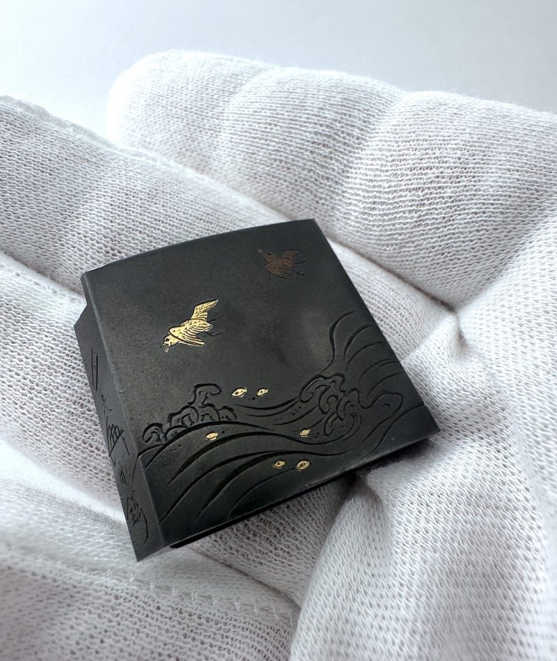 Shibuichi habaki made by Otsuki Mitsuoki(1766 – 1834)