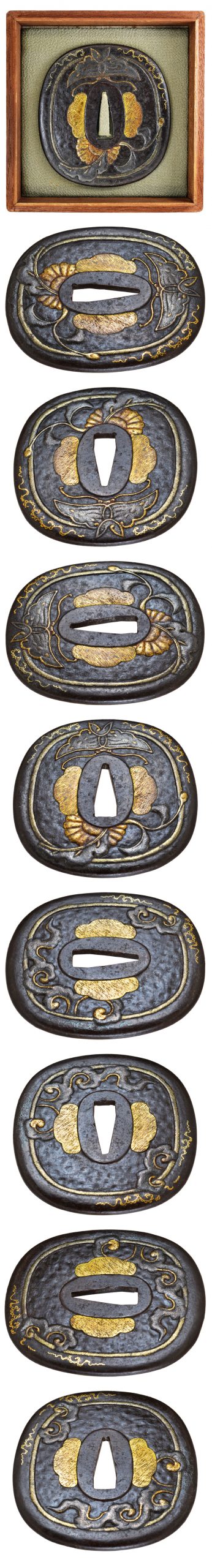 Tsuba [Kumagaya-ha Kiku-karakusa-cho-zu-Tsuba][N.B.T.H.K] Hozon Tousougu

Kiku-karakusa-cho-zu-T ...