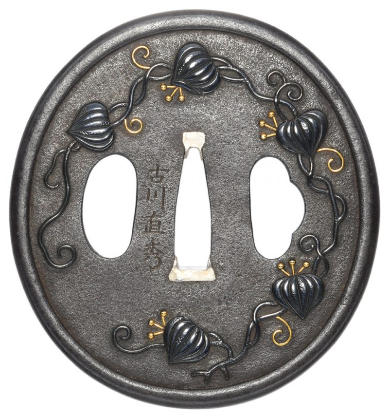 Tsuba [Furukawa Naohide Hozuki-zu-Daisyo-Tsuba][N.B.T.H.K] Tokubetsu Hozon Tosogu

Hozuki-zu-Dai ...