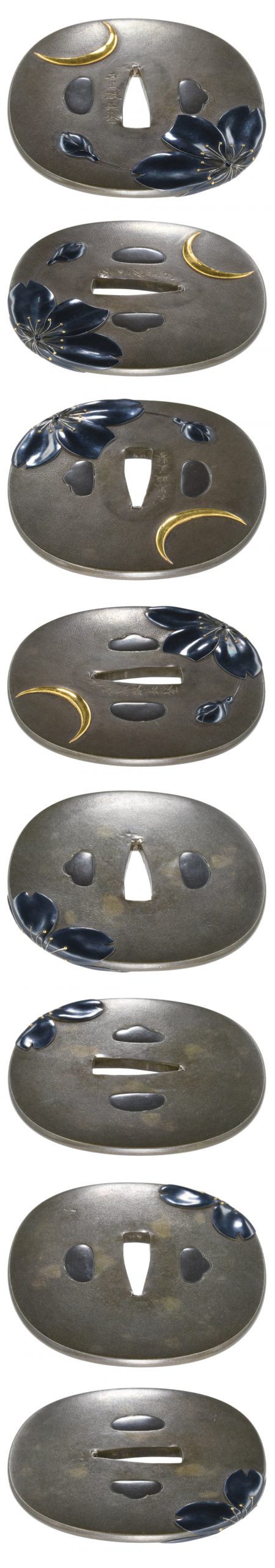 Tsuba [Ishiguro Masayoshi Yozakura-zu Daisyo-Tsuba][N.B.T.H.K] Tokubetsu Hozon 

Yozakura-zu Dai ...