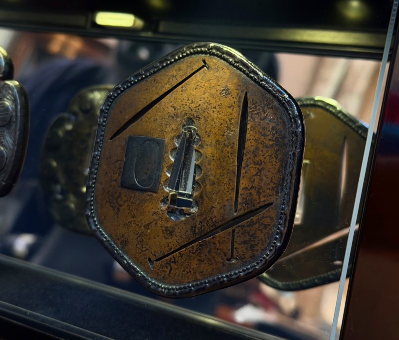 *Hirata Hikozō. The sukashi appears to be a nail motif. It is fitted with a fukurin rim, which c ...