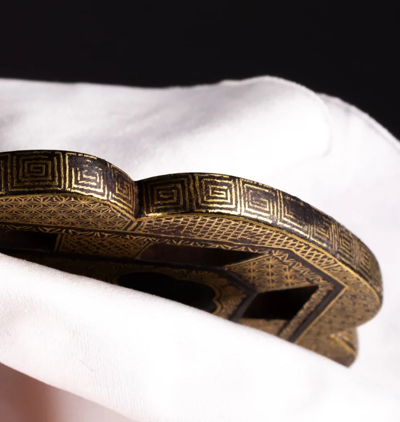 Iron Kyo-Kenjo Tsuba Signed “Yamashiro Rakuto” by “Bairyūken Kiyotatsu”  ...